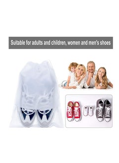 Excefore 12 Pieces Travel Shoe Storage Bag Non-Woven Storage Bag Portable Shoes Pouch with Transparent Window for Daily and Travel Use  - Image 3