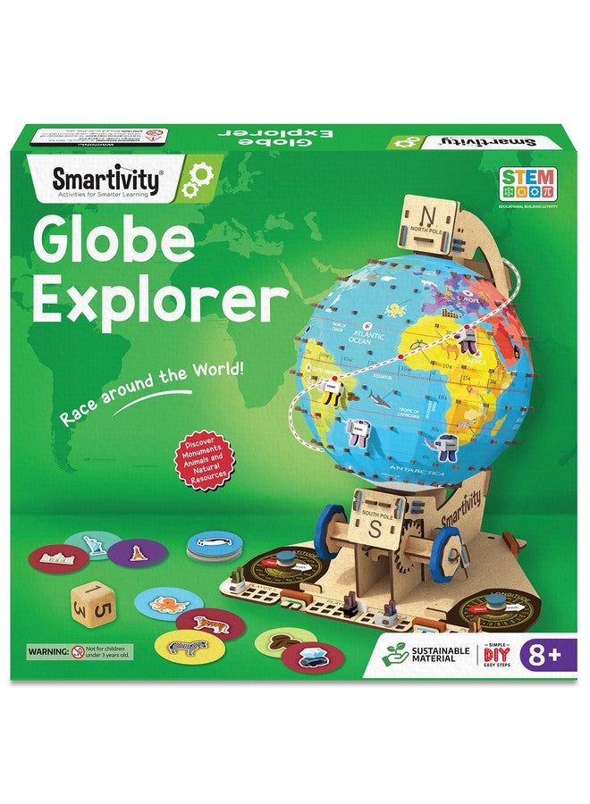 سمارتيفيتي لعبة Smartivity Globe Explorer I، لعبة الواقع المعزز للأطفال من سن 8 إلى 14 عامًا | أكثر من 1000 معلومة عن الحيوانات والمعالم والأماكن وغيرها | هدية عيد ميلاد للأولاد والبنات | لعبة تعليمية علمية للأطفال من صنعك في مجالات العلوم والتكنولوجيا والهندسة والرياضيات - Image 1