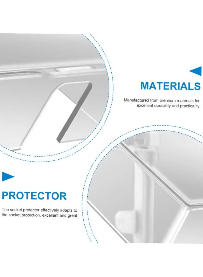 HY Power Box Universal Baby Safety Outlet Cover Outdoor Wall Light Switch Large Plug Cover For Agritainment Transparent Durable Electric Shock Proof Socket Waterproof Cover For Bath Toilet Wall - Image 2