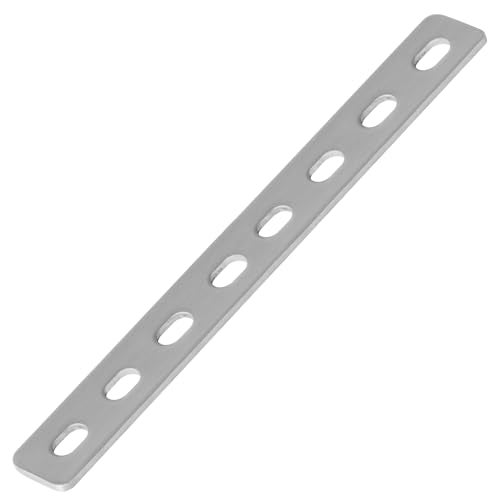 GBGS 10 Pcs 8-1/8" Flat Straight Brace Brackets,Slotted Slightly Adjustable Mending Plate, Stainless Steel 201 - Image 4