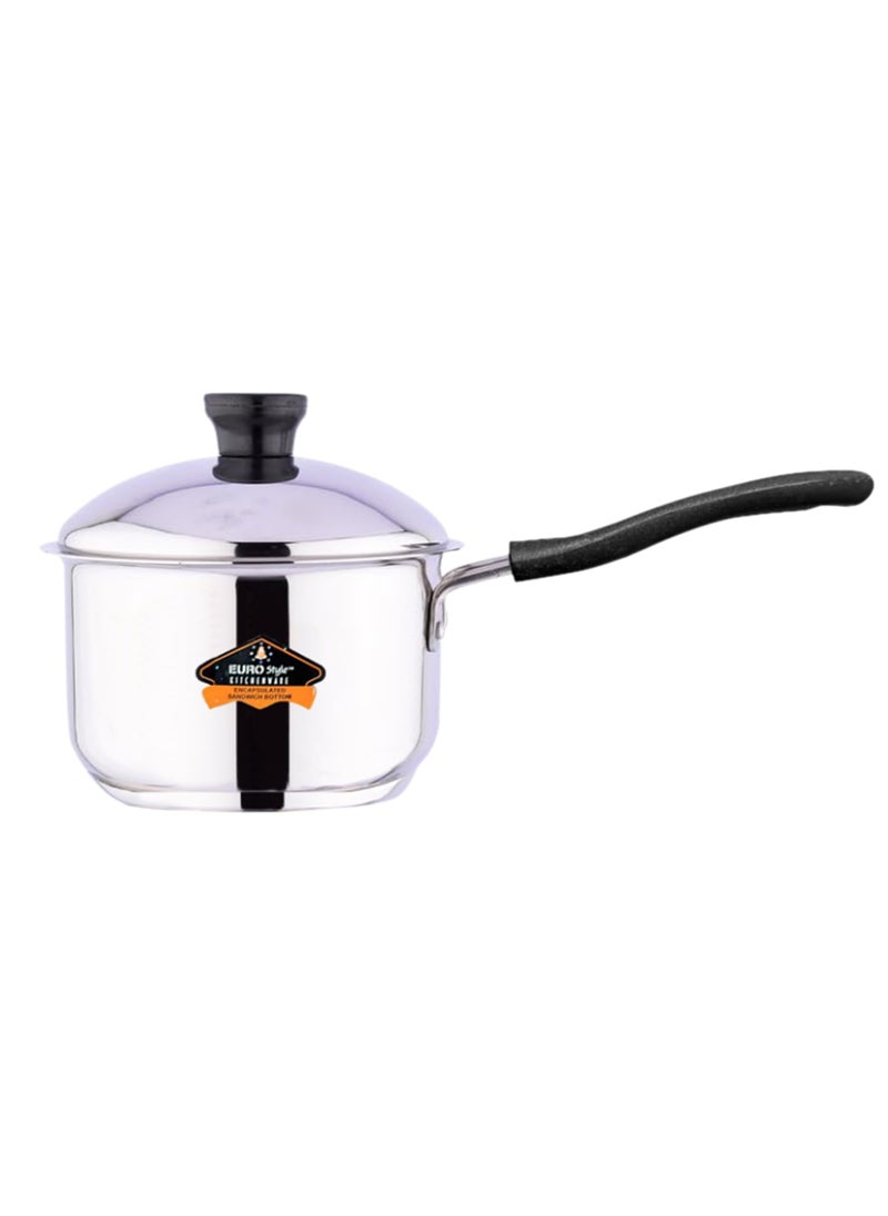 EUROstyle KITCHENWARE COOK WITH COMFORT Eurostyle Triply Saucepan with Lid Induction Base with Cool Touch Bakelite Handle 15L EUS_San_Saucepan_WL_15L  - Image 1