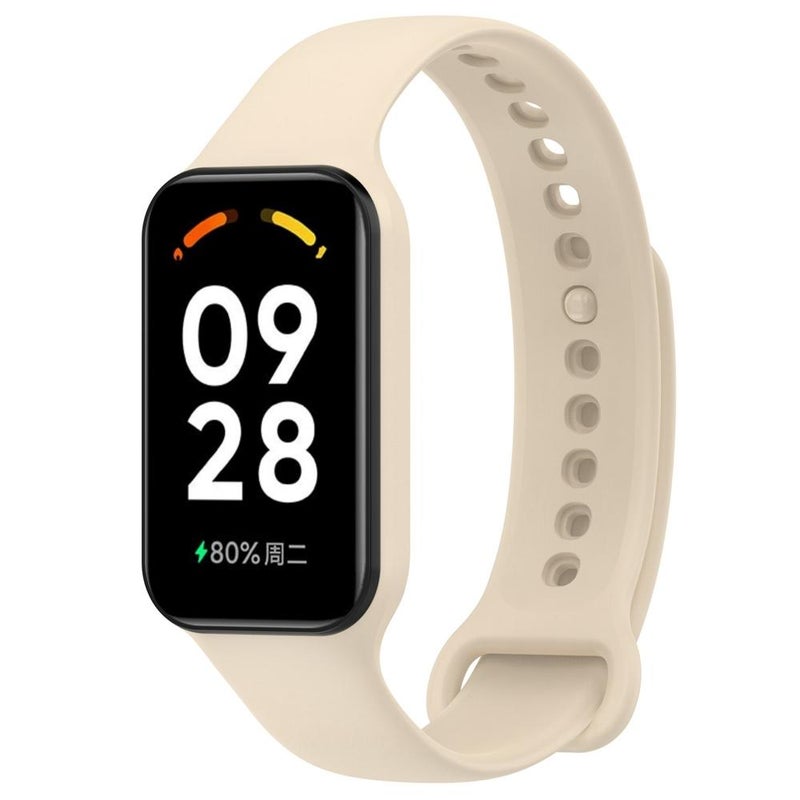 erorex For Redmi Band 2 / Xiaomi Smart Band 8 Active Soft Silicone Integrated Watch Band(Dream White) - Image 1