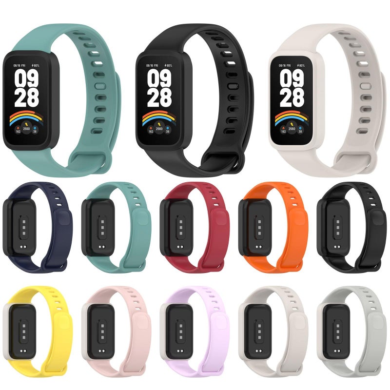 erorex For Redmi Band 2 / Xiaomi Smart Band 8 Active Soft Silicone Integrated Watch Band(Dream White) - Image 4