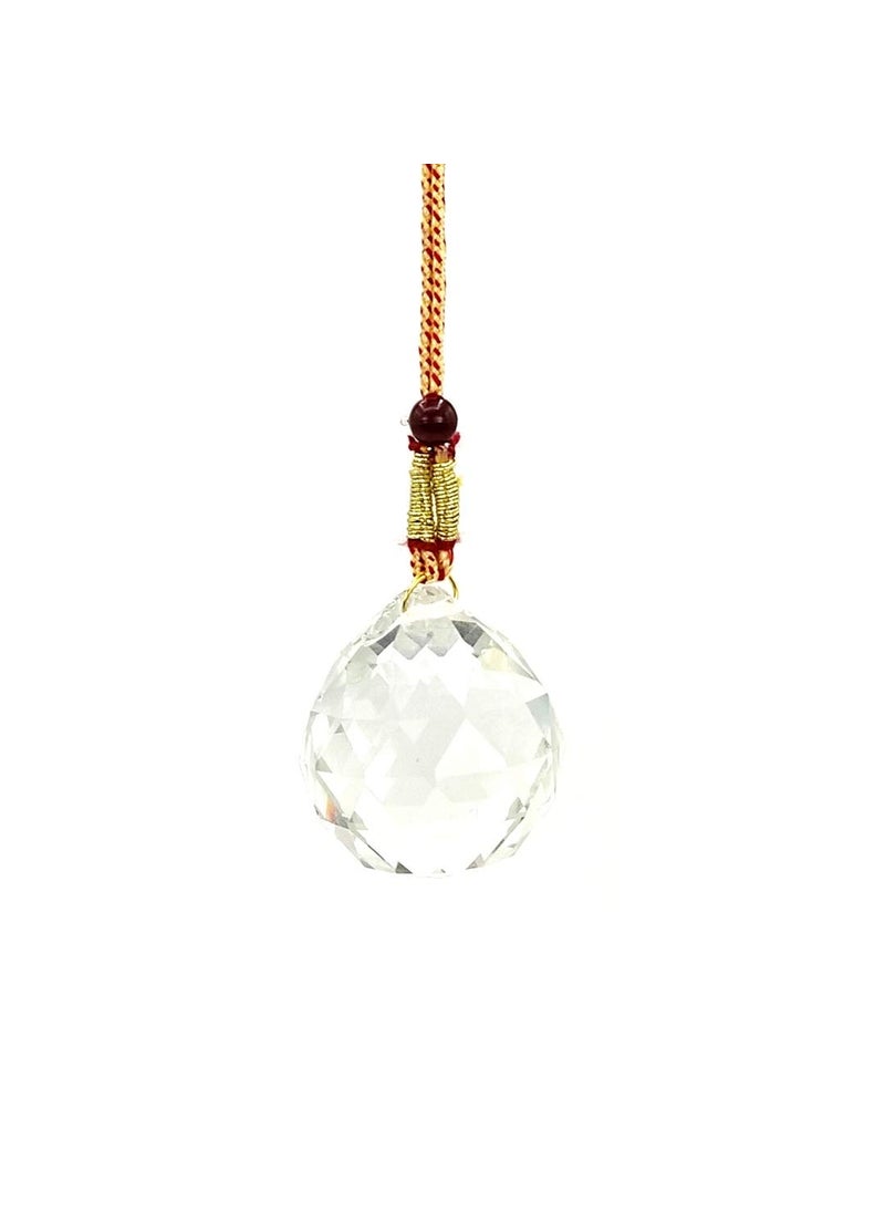 Plus Value Plus Value Feng Shui Vastu Hanging Crystal Ball for Positive Energy Good Luck Sun Catcher Photography Items for Home Office Balcony Door Window Decoration and Gifting Rainbow Glass 20mm 2pcs  - Image 1