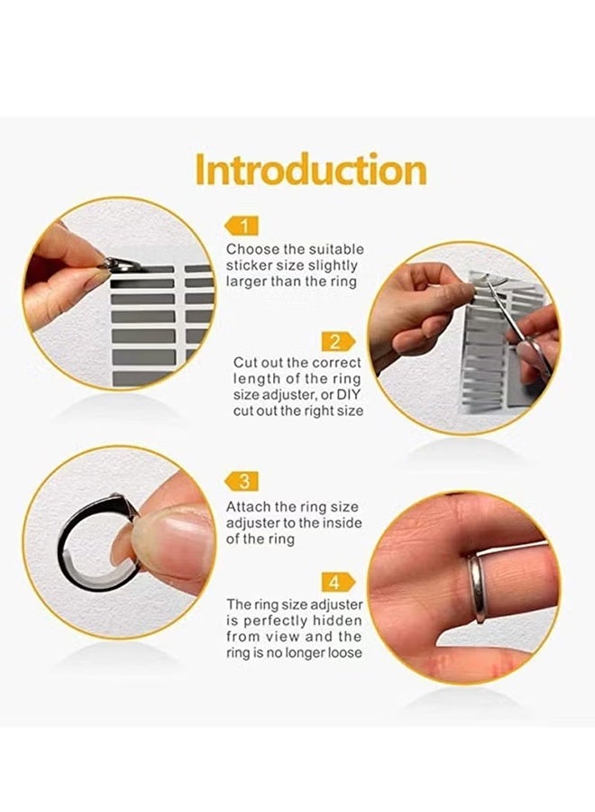 YJ Invisible Ring Size Regulator 3 Loose Rings for Fixing Ring Size for Wide Ring, Jewelry Ring Guard Smaller Gasket Loose Ring Tightener Ring Multi Size Ring Size, Black, Grey, White - Image 4