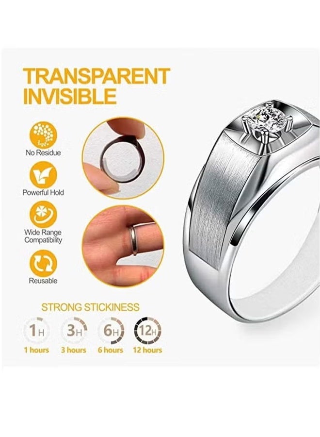 YJ Invisible Ring Size Regulator 3 Loose Rings for Fixing Ring Size for Wide Ring, Jewelry Ring Guard Smaller Gasket Loose Ring Tightener Ring Multi Size Ring Size, Black, Grey, White - Image 3