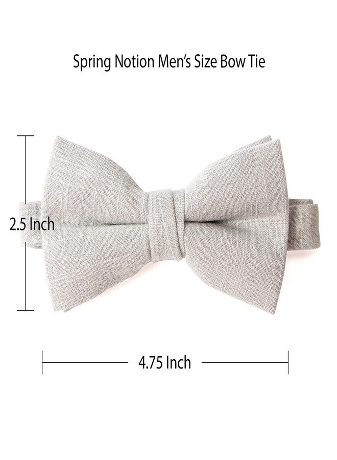 Spring Notion طقم ربطة عنق ومنديل جيب من مزيج الكتان للرجال من سبرينغ نوشن، لون وردي فاتح، مقاس واحد - Image 4