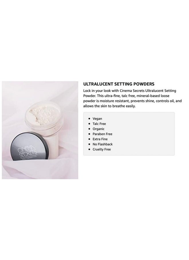 Cinema Secrets - Pro Cosmetics Ultralucent Loose Setting Powder, Warm Light - Image 1