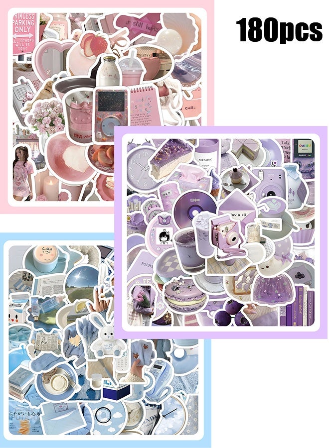 KANGLI 180Pcs Girls Gentle Ballet  Stickers,  Aesthetic Graffiti Stickers for Kids and Teens, Cute  Laptop Decals for Water Bottles, Journals, Bags, and Phones - Image 1