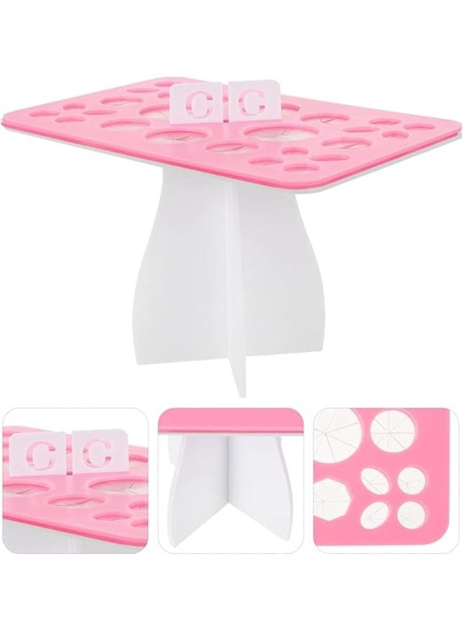 منظم فرش وحامل تجفيف للفرش القابلة للطي من الاكريليك ، رف تجفيف فرش المكياج ، يستخدم لتخزين وتجفيف الفرش بأحجام وأنواع مختلفة ومتعدد الاللوان - Image 3