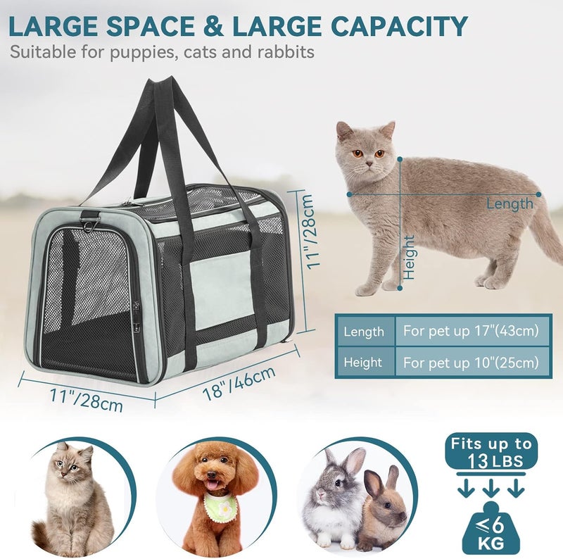 Petsfit Cat and Dog Transport Bag, Foldable Dog Bag, Cat Transport Box, Breathable Dog Carrier, Flight Bag for Pets in the Car, Plane or Train - Image 2