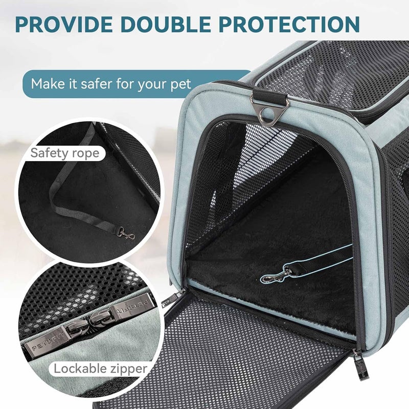 Petsfit Cat and Dog Transport Bag, Foldable Dog Bag, Cat Transport Box, Breathable Dog Carrier, Flight Bag for Pets in the Car, Plane or Train - Image 5