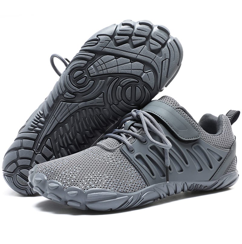 MIFAWA Barefoot Shoes Men Wide Toe Box Zero Drop Water Shoes Men for Gym Workout Minimalist Weightlifting CrossTrainer Running Hike Grounded Footwear Grey - Image 2