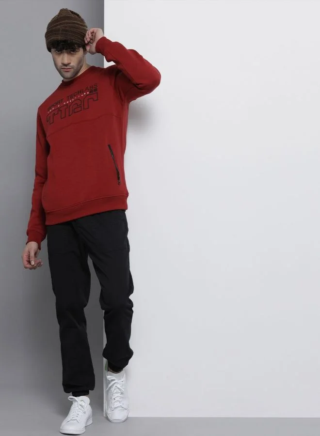 The Indian Garage Co  The Indian Garage Co Men Regular Fit Printed Crew Neck Full Sleeves Sweatshirt  | Best Price UAE