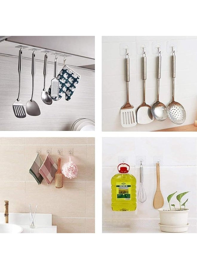 20 Pieces Each Pack Heavy Duty Adhesive Wall Hooks, Waterproof and Oil Proof Ideal for Kitchen and - Image 5