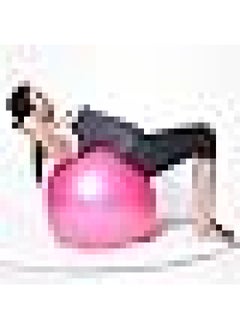 SKY-TOUCH Yoga Ball Anti-Burst, 65Cm Exercise Ball With Air Pump Thickened Stability Balance Ball For Physical Fitness Exercise Pink  - Image 4