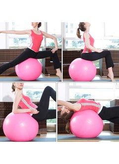 SKY-TOUCH Yoga Ball Anti-Burst, 65Cm Exercise Ball With Air Pump Thickened Stability Balance Ball For Physical Fitness Exercise Pink  - Image 2