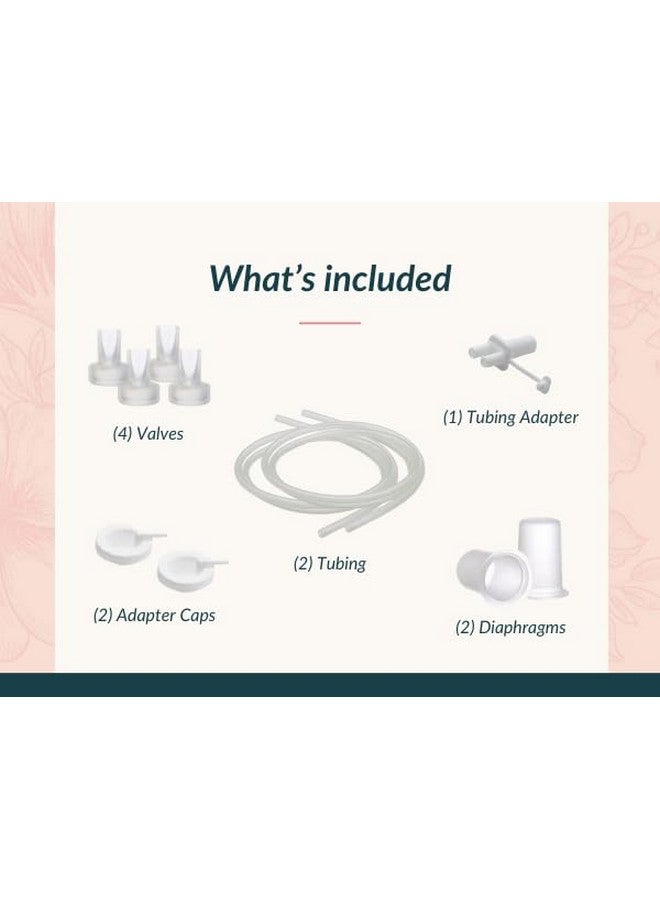 Ameda HygieniKit Spare Parts Kit for Breast Pump | 4 Valves, 2 Silicone Tubing, 2 Silicone Diaphragms, 2 Adapter Caps, 1 Tubing Adapter | Compatible with Ameda HygieniKit Milk Collection Systems… - Image 2