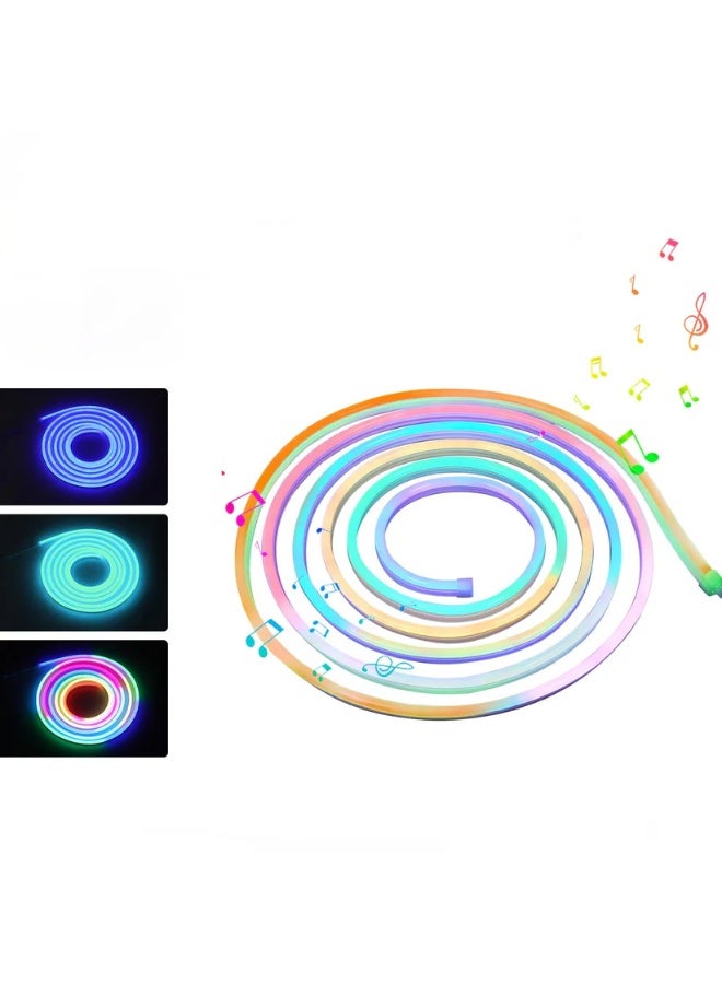 مويس شريط إضاءة MOES نيون ذكي WiFi + بلوتوث 5 متر – 16 مليون لون RGB، متوافق مع أليكسا وجوجل، مقاوم للماء IP67، تحكم بالتطبيق والريموت - Image 1