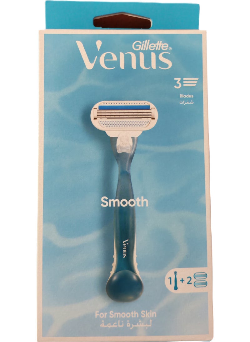 Gillette Venus Smooth Handle With 2 Blades