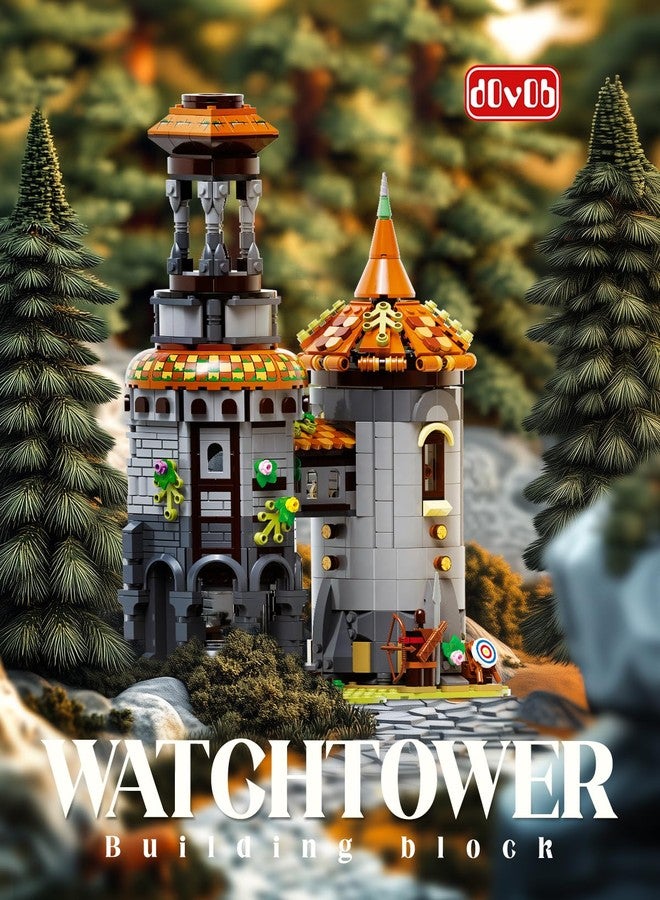 dOvOb Architecture Medieval Watchtower Building Blocks Set - 1326PCS Construction House Mode Collectible Display Set for Adults and Teen - Image 2