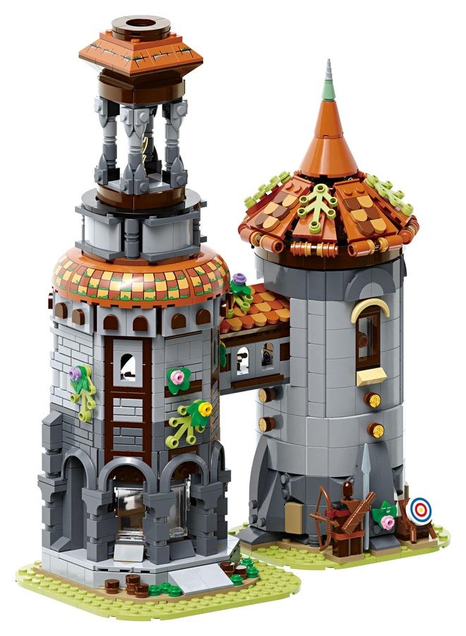 dOvOb Architecture Medieval Watchtower Building Blocks Set - 1326PCS Construction House Mode Collectible Display Set for Adults and Teen - Image 1