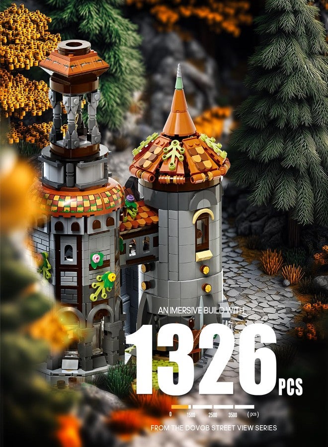 dOvOb Architecture Medieval Watchtower Building Blocks Set - 1326PCS Construction House Mode Collectible Display Set for Adults and Teen - Image 3