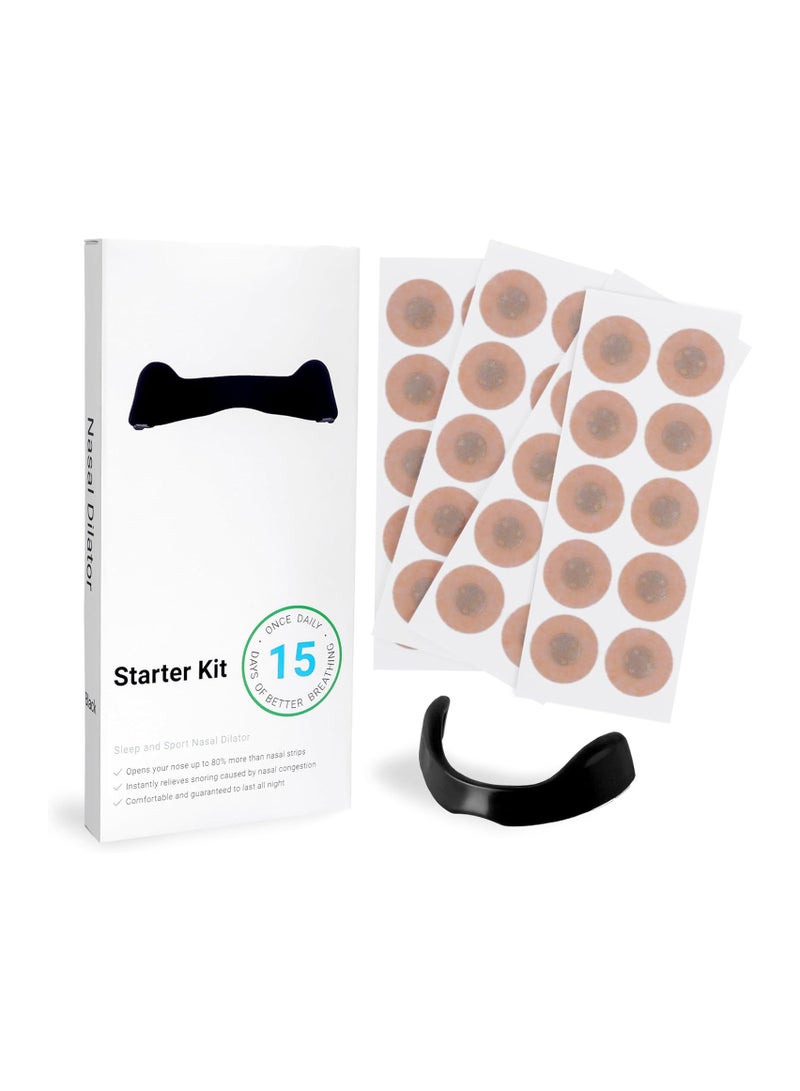 SYOSI Intake Breathing Nasal, Nasal Strips Starter Kit, Reduce Snoring, Snoring Solution, Skin Safe Nasal Strips, 40 Sweatproof Sticker, Magnetic Nose Strips for Breathing, Skin Safe Anti Snoring Devices - Image 1