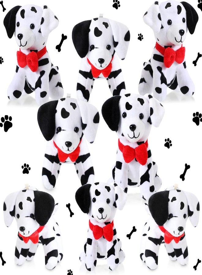 Hungdao 8 Pcs Dalmatian Stuffed Animal Bulk Plush Dalmatians 4.8 Inch Small Soft Puppy Dog Plush Keychains for Halloween School Carnival Prize Birthday Baby Shower Adopt a Dog Party Favors - Image 1