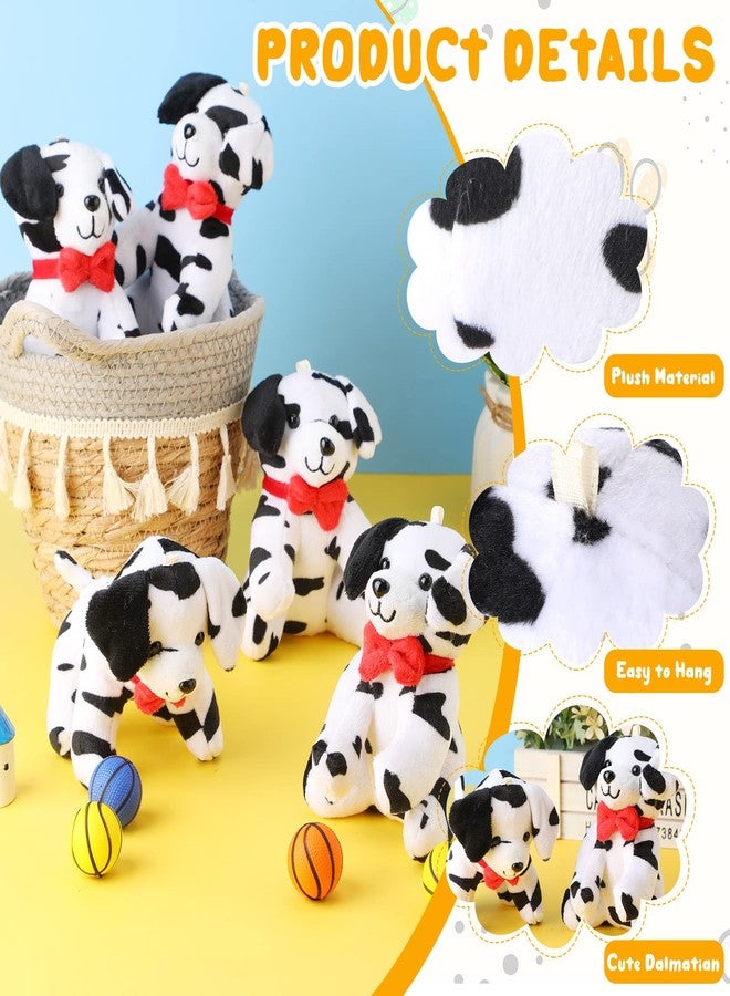 Hungdao 8 Pcs Dalmatian Stuffed Animal Bulk Plush Dalmatians 4.8 Inch Small Soft Puppy Dog Plush Keychains for Halloween School Carnival Prize Birthday Baby Shower Adopt a Dog Party Favors - Image 2