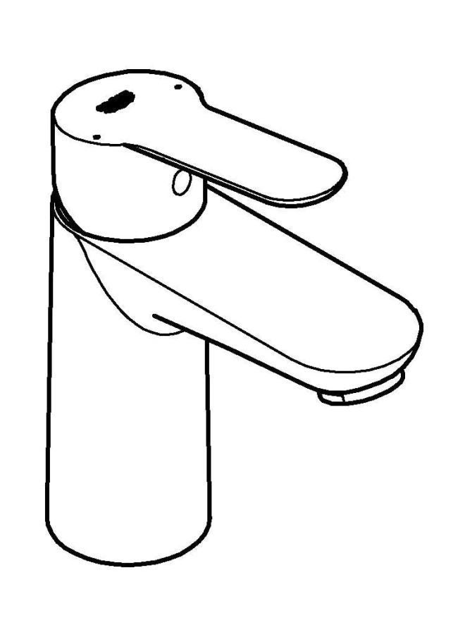 NIBEMINENT Start Edge Single Lever Basin Mixer Faucet Silver 12x22x10cm - Image 2