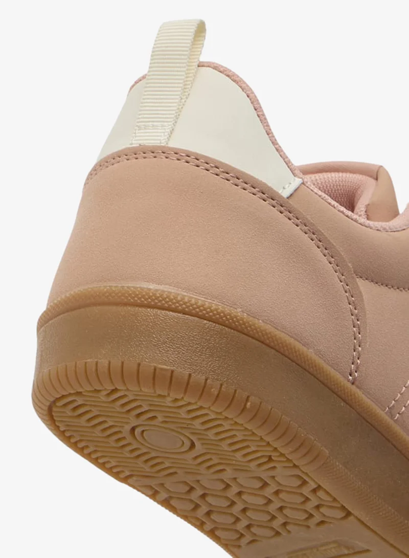 kangaROOS PINK Women's Logo Embroidered Sneakers With Lace-Up Closure for Women | Best Price UAE