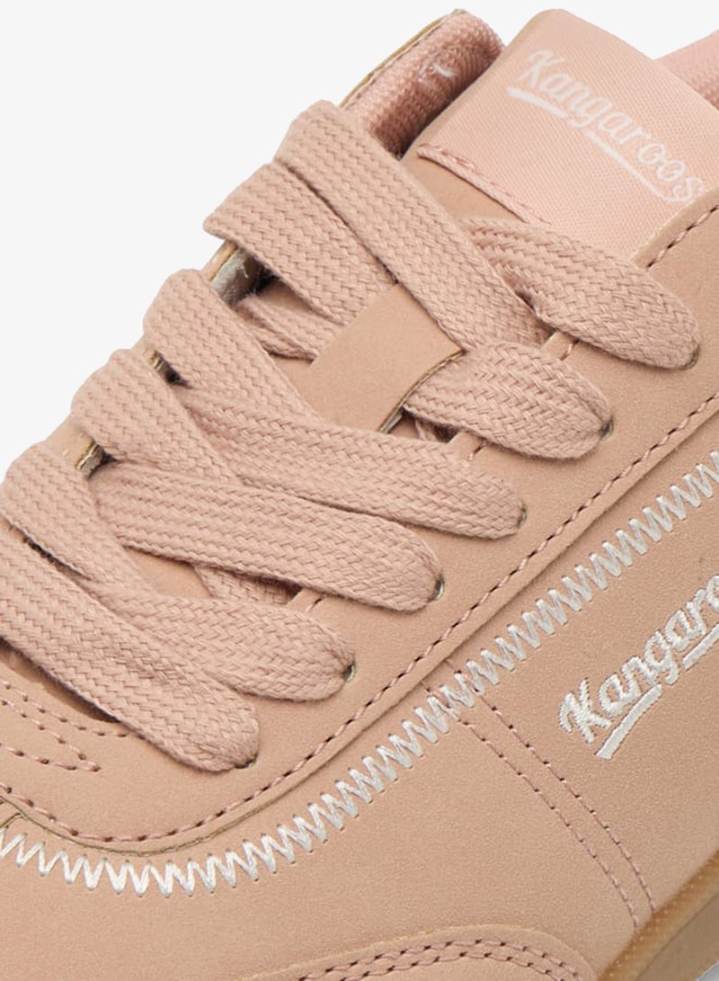 كانغاروس سنيكرز نسائي مطرز بشعار مع إغلاق برباط - Image 4