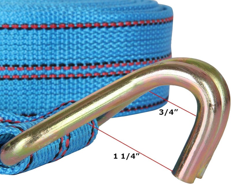 HNBun 2Pack Heavy Duty Ratchet Straps, 2in x 33ft Tie Down Straps with Double J Hook - Image 3