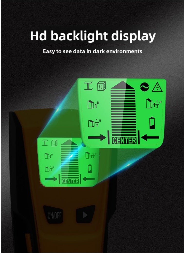 Wall Scanner, Compatible with Home Walls, Multi-Function Stud Detector for Wood, Metal, Electrical Wires, LCD Display, Safe Installation Tool for DIY & Professionals - Image 4