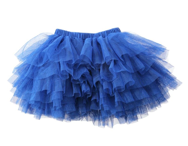elamccor Baby Girls' Tutu Skirt Toddler 6 Layered Tulle Tutus 1-8T Blue - Image 3