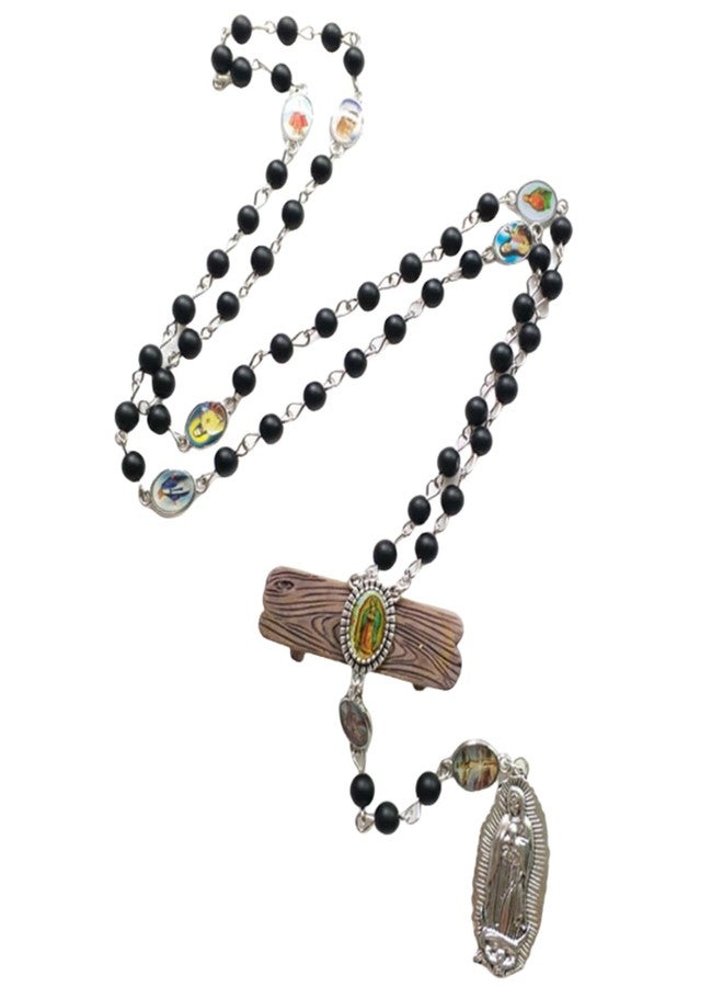 CACALOSS Seven Sorrows of Mary Rosary Black rosary necklace Rosary Catholic Necklace For Praying - Image 5
