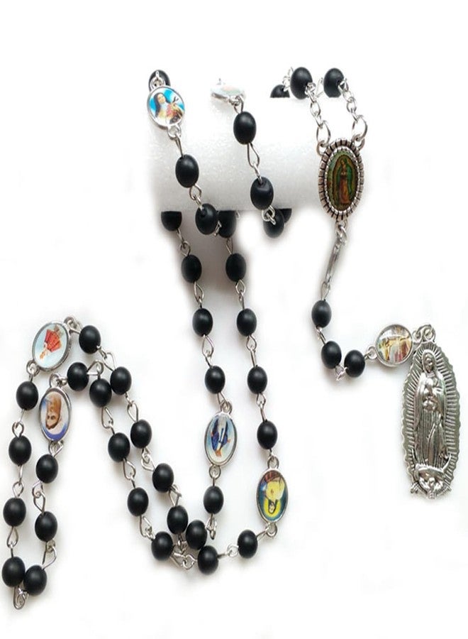 CACALOSS Seven Sorrows of Mary Rosary Black rosary necklace Rosary Catholic Necklace For Praying - Image 4