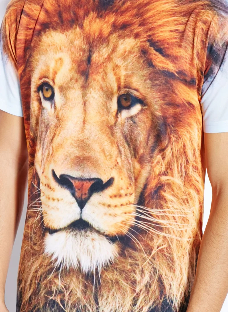 Monkey Business Lion Print T-Shirt