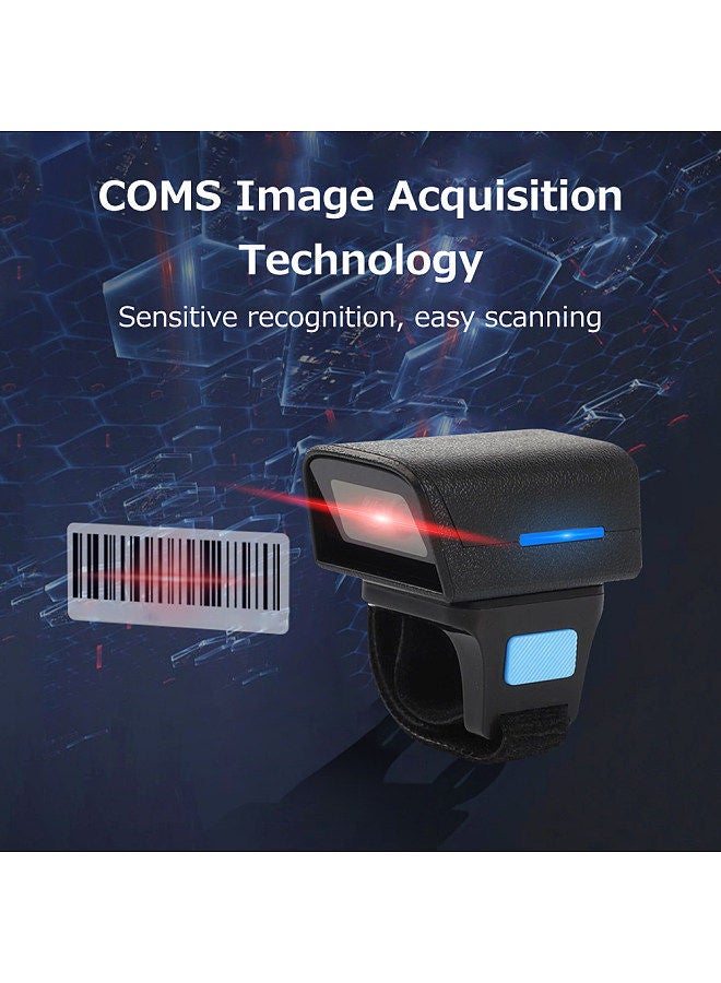 Wearable Ring Type Barcode Scanner USB Wired+2.4G+BT Three-mode Connection Support One-dimensional Barcode/QR Code Scanning  - Image 5