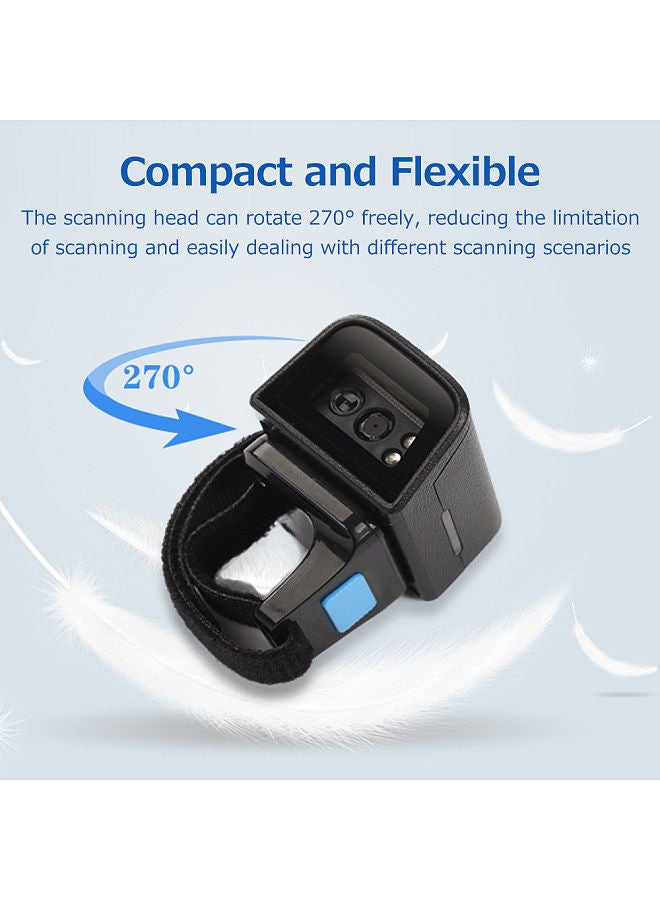 Wearable Ring Type Barcode Scanner USB Wired+2.4G+BT Three-mode Connection Support One-dimensional Barcode/QR Code Scanning  - Image 4
