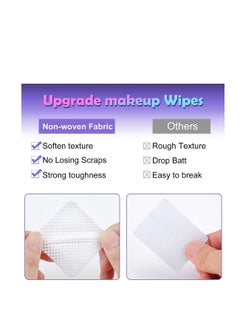 SYOSI 400 Pieces Eyelash Glue Eyelash Extension Glue Wipes Eyelash Glue Cleaner Wiping Cloth Non-woven Fabric Wipes Removal Tool for Eyelash Extension Glue and Nail Polish Bottle  - Image 5
