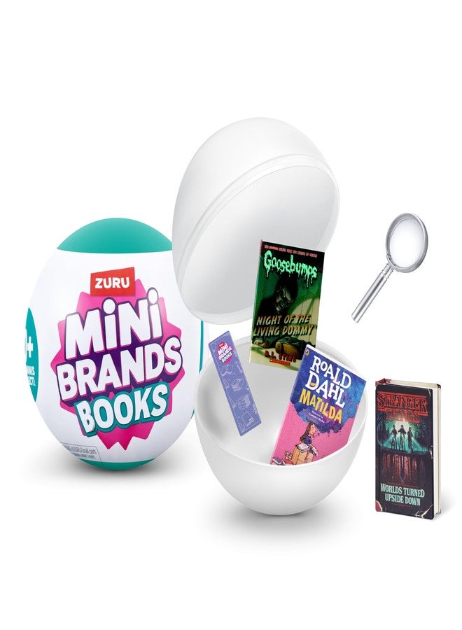 Mini Brands Books Capsule by ZURU Real Miniature Book Brands Collectible Toy, Capsules of 5 Mystery Miniature Books with Real readable Pages and Accessories for Kids, Teens, Adults (Single Capsule) - Image 1