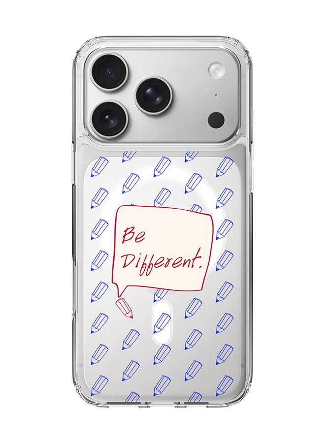 Stylizedd Classic Clear MagSafe Case for iPhone 17 Pro , Hybrid Soft Case Flexible Edges Anti Drop TPU PC Gel Thin Transparent Cover [ Designed for iPhone 17 Pro ] - Be Different