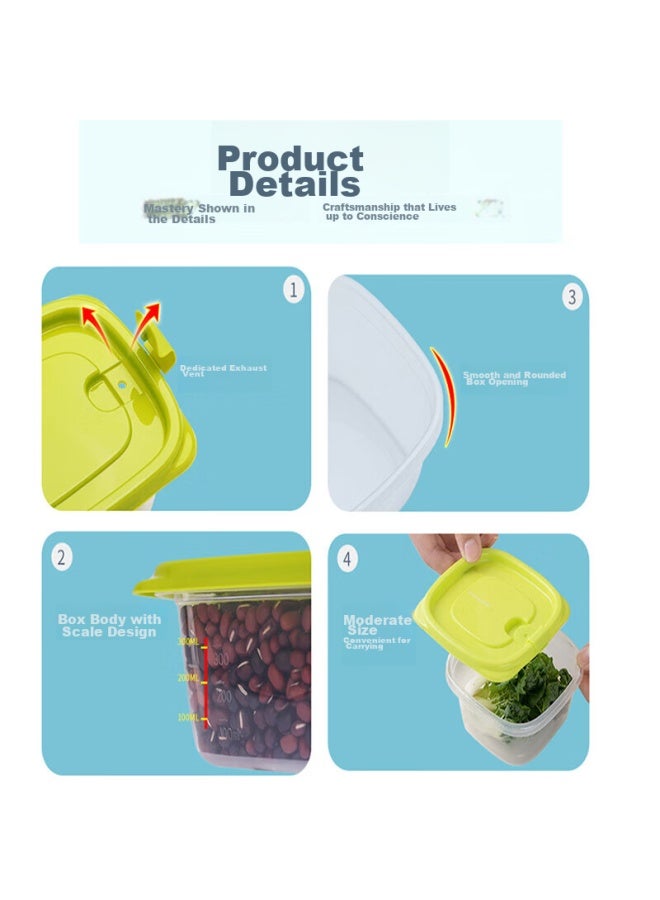 Chahua Refrigerator Storage Containers, Travel Picnic Boxes, Lunch Boxes, Bento Boxes, Fruit Boxes, Food Storage Containers, Assorted Set - Image 5