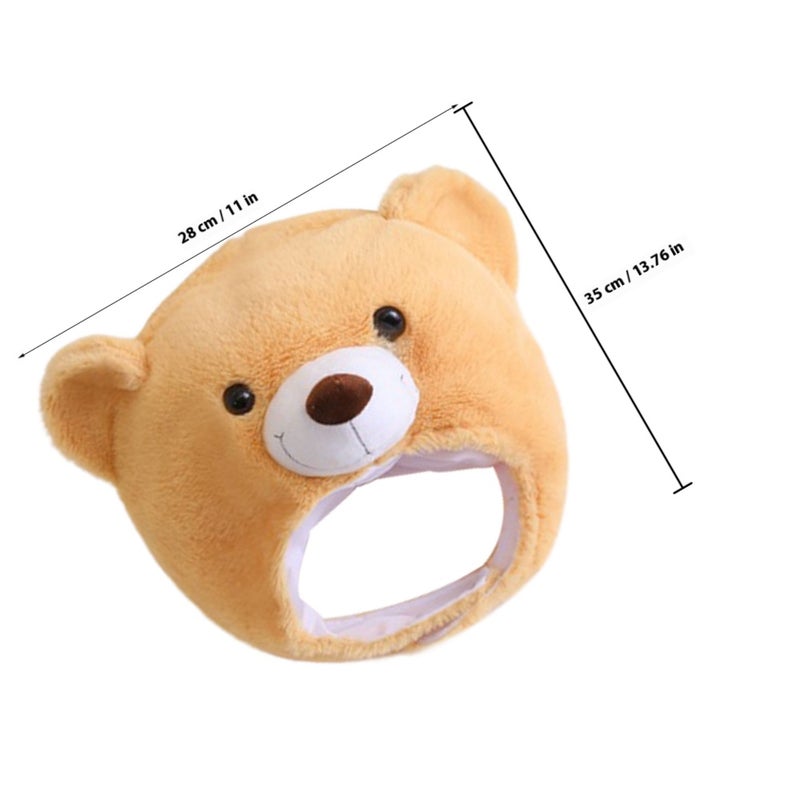 Plush Hat Funny Bear Shape Headwear Cosplay Hat Cartoon Headwear Photo Prop - Image 2