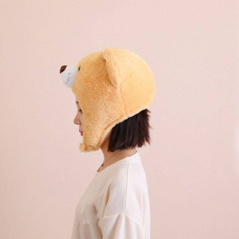 Plush Hat Funny Bear Shape Headwear Cosplay Hat Cartoon Headwear Photo Prop - Image 5