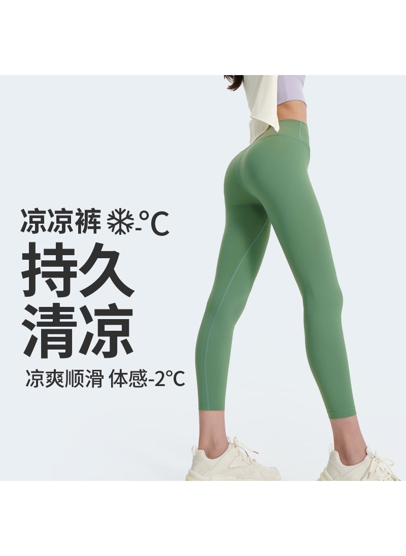 Generic - Summer Cool Dopamine High-Waist Yoga Pants Aloe Green - Image 1