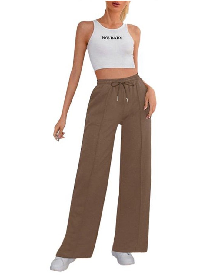 Nileton Sport Sweatpants Wide Leg With Line – High Waist - Side Pockets  - Image 1