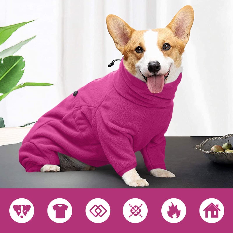 ROZKITCH Dog Thermal Bodysuit, Pet Windproof Warm Cold Weather Jacket Vest Cozy Jumpsuit Apparel Outfit Clothes for Large Giant Dog Walking Hiking Sleep Pink 3XL - Image 4